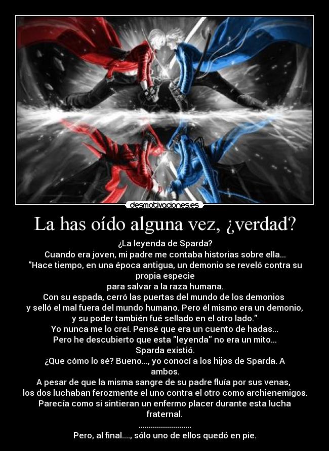 carteles devil may cry dante vergil leyenda sparda nigatsu harukaze desmotivaciones