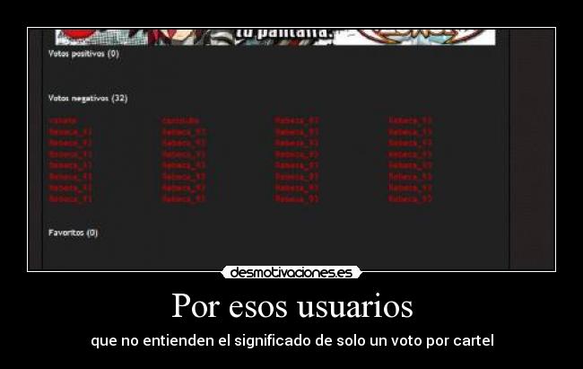 Por esos usuarios -
