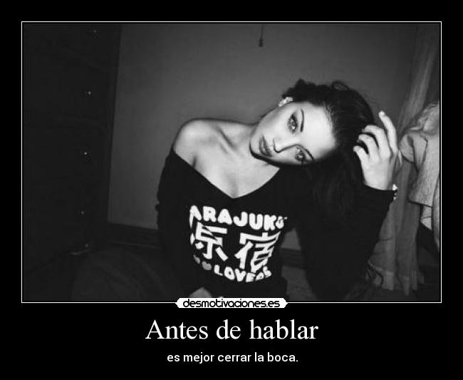 Antes de hablar -