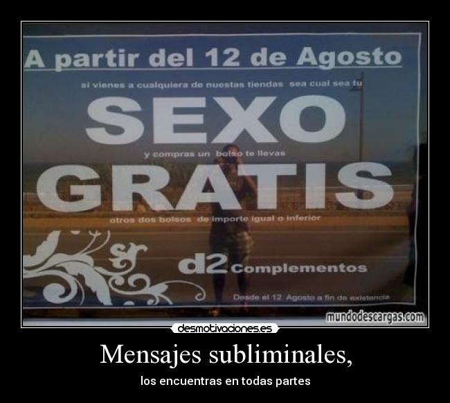 Mensajes subliminales, -