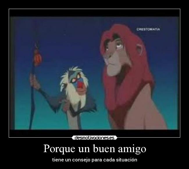 Porque un buen amigo - tiene un consejo para cada situación