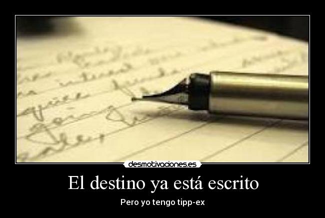 El destino ya está escrito -
