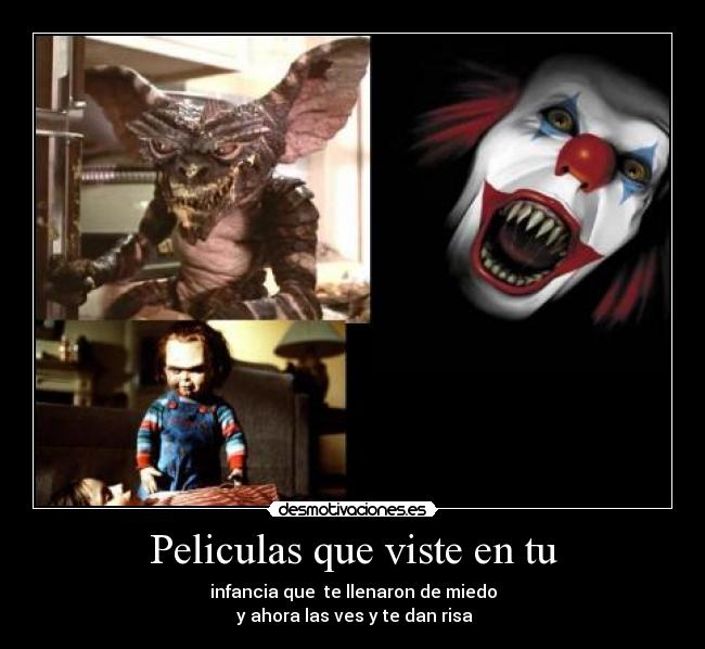 carteles peliculas infantiles terror desmotivaciones