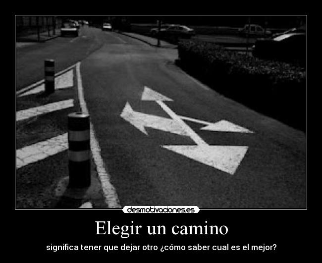 carteles elegir camino desmotivaciones