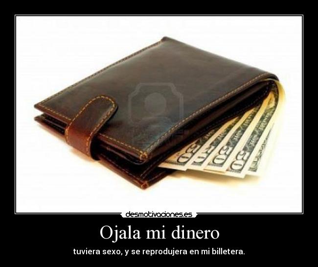carteles dinero dinero desmotivaciones