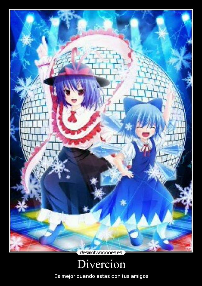 carteles touhou cirno baile feliz desmotivaciones