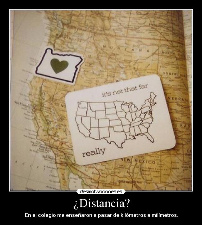 ¿Distancia? -