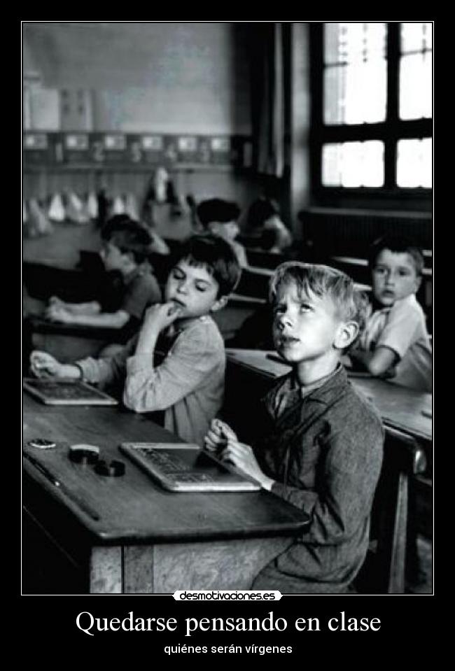 Quedarse pensando en clase -