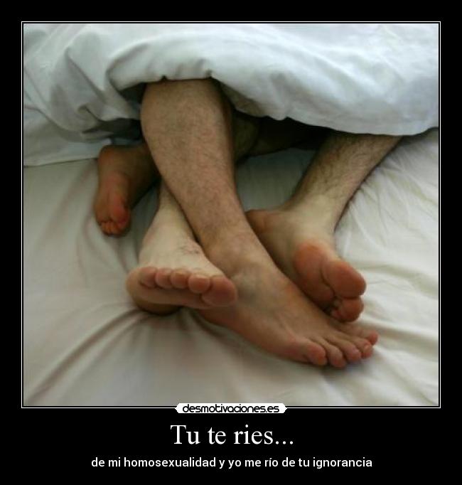 Tu te ries... - de mi homosexualidad y yo me río de tu ignorancia