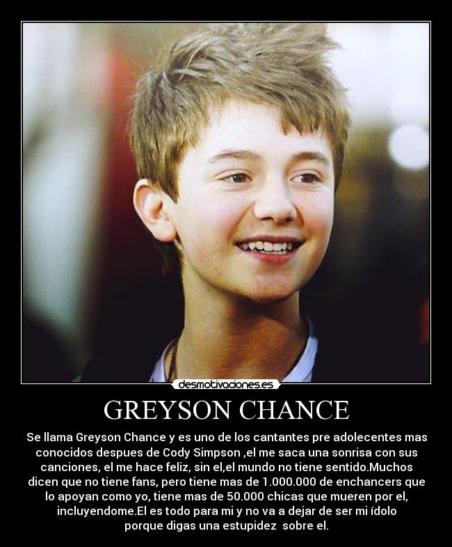 GREYSON CHANCE -