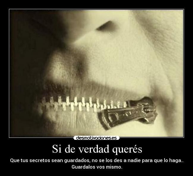 Si de verdad querés -