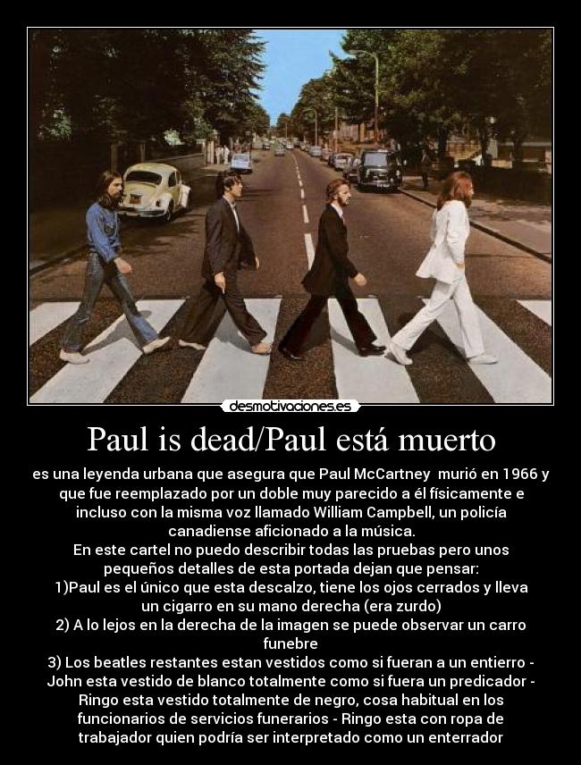 Paul is dead/Paul está muerto -
