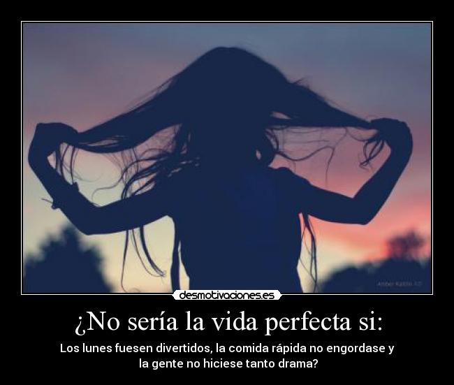 ¿No sería la vida perfecta si: - 