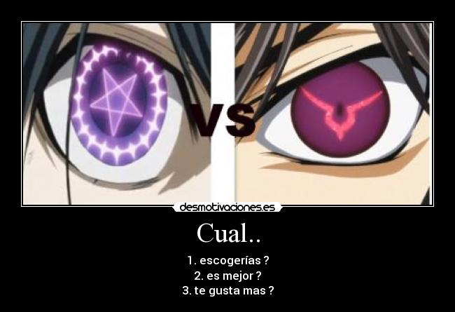 carteles anime otaku code geass kuroshitsuji lelouch ciel ojos desmotivaciones