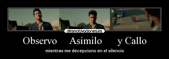 Observo Asimilo y Callo -