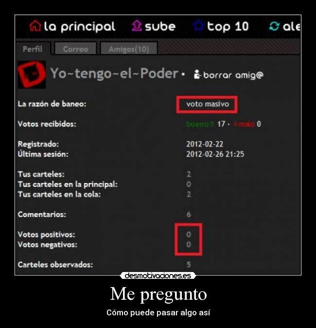 carteles baneado por voto masivo ningun cartel desmotivaciones