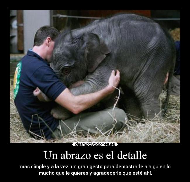 Un abrazo es el detalle - 