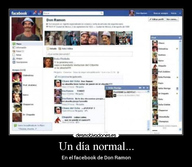 Un día normal... - En el facebook de Don Ramon