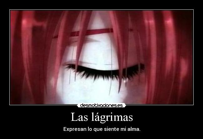 Las lágrimas - Expresan lo que siente mi alma.