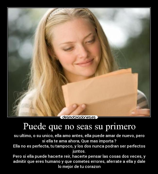 Puede que no seas su primero -