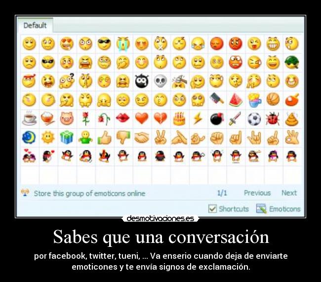 Sabes que una conversación - 