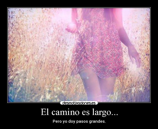 El camino es largo... - Pero yo doy pasos grandes.