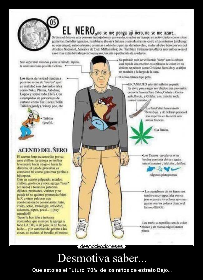 Desmotiva saber... - Que esto es el Futuro 70% de los niños de estrato Bajo...