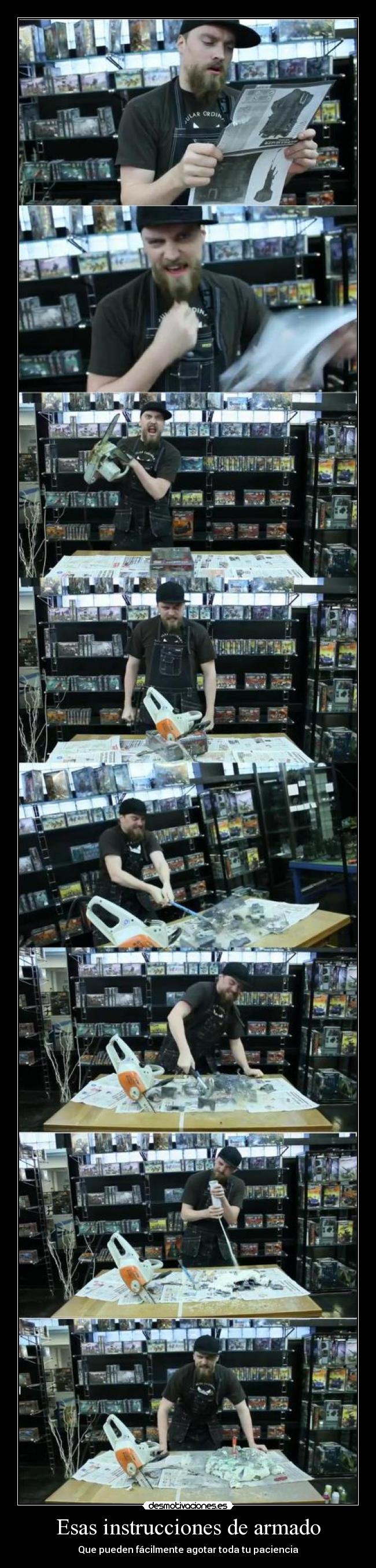 Esas instrucciones de armado -