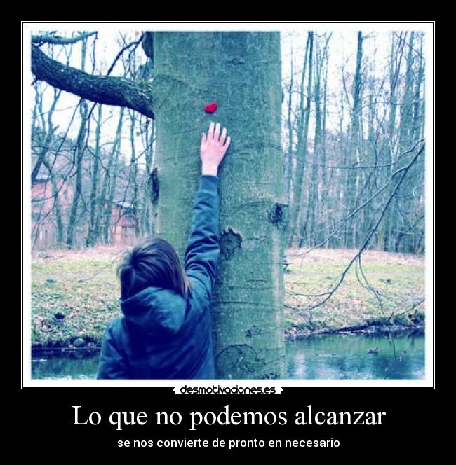 Lo que no podemos alcanzar -