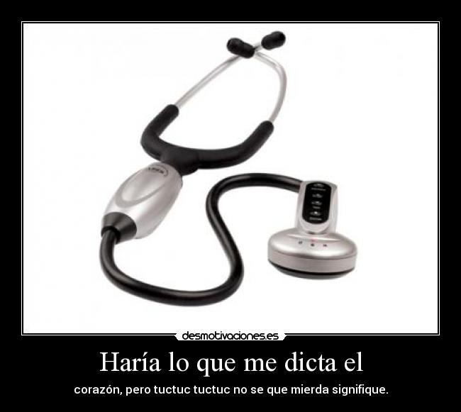Haría lo que me dicta el -