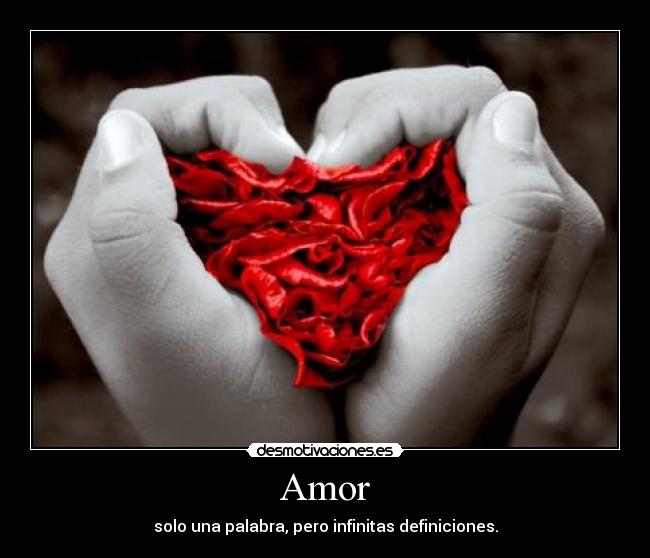 Amor - solo una palabra, pero infinitas definiciones.