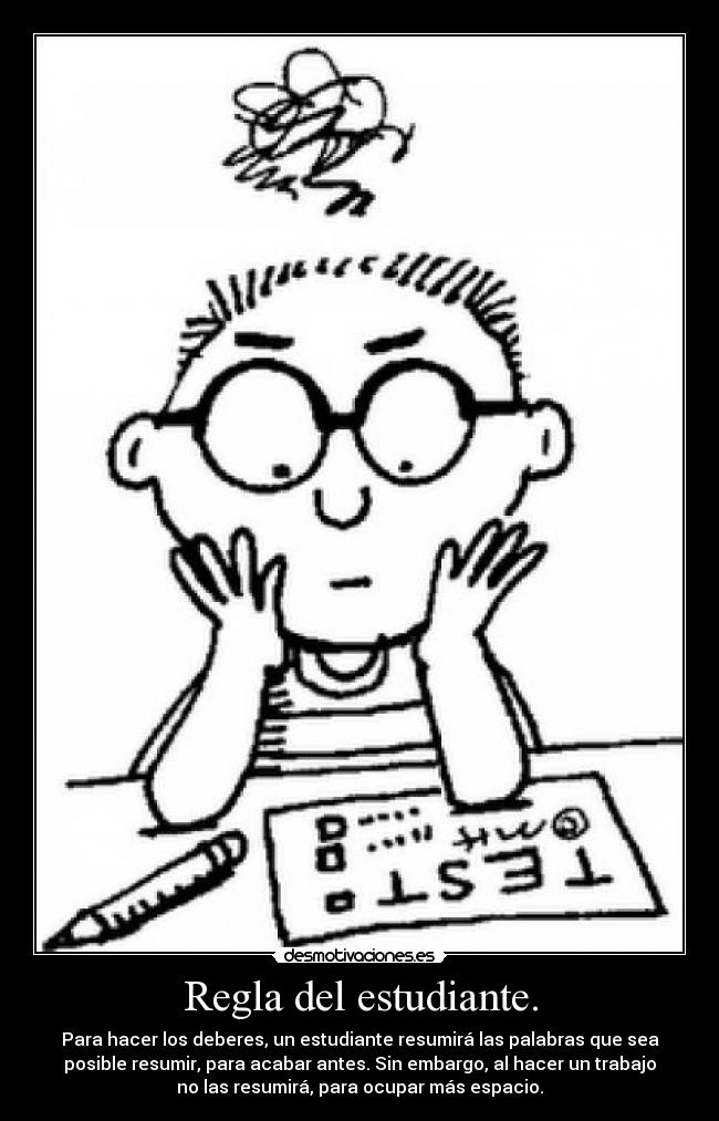 Regla del estudiante. - 
