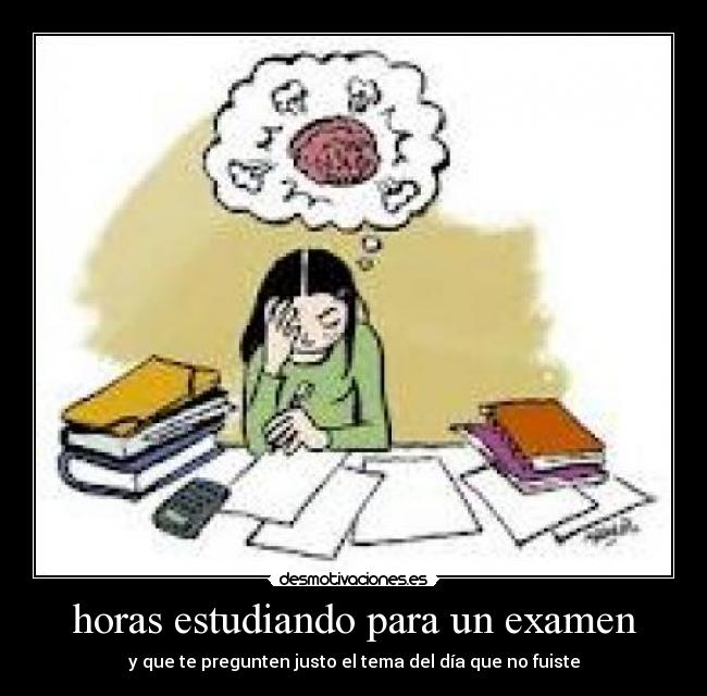 horas estudiando para un examen - 