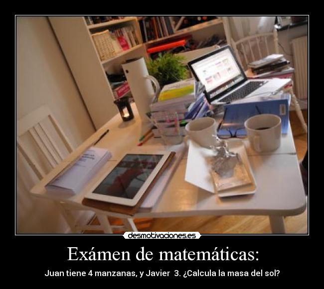 Exámen de matemáticas: - 