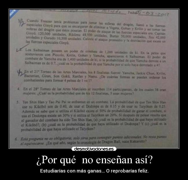 ¿Por qué no enseñan así? - Estudiarías con más ganas... O reprobarías feliz.