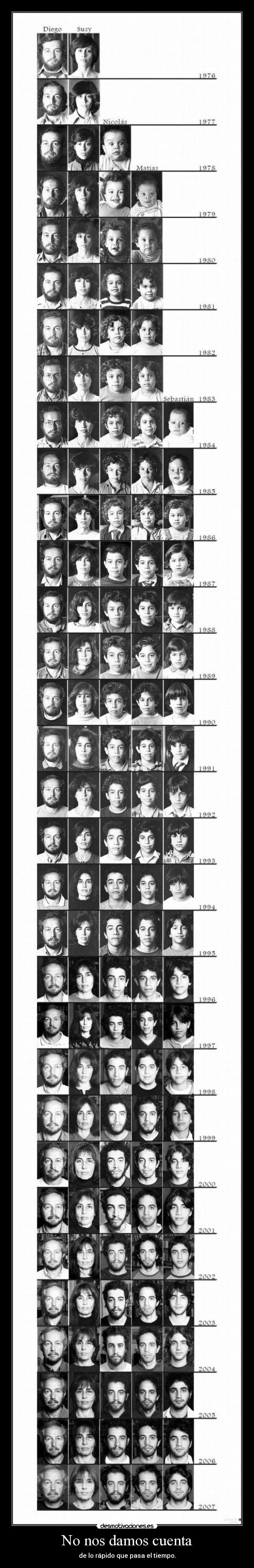 No nos damos cuenta - de lo rápido que pasa el tiempo.