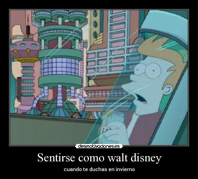 carteles fry futurama walt diisney congelado desmotivaciones