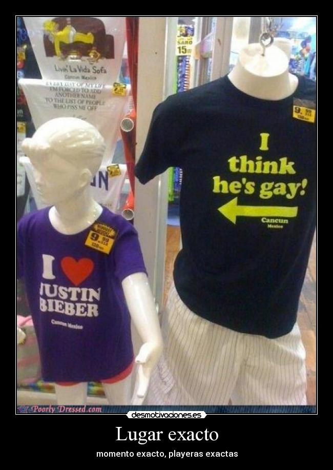 Lugar exacto - momento exacto, playeras exactas