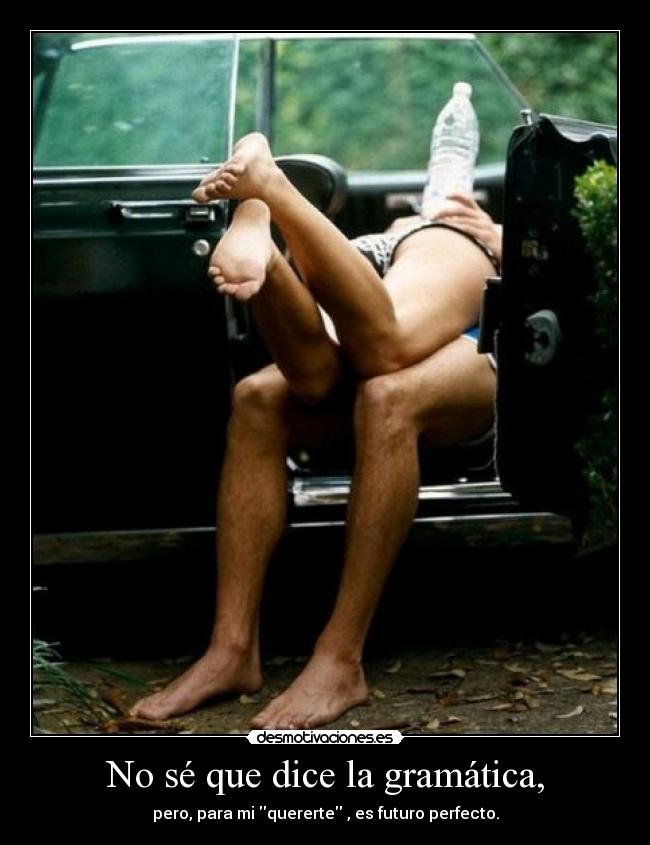 No sé que dice la gramática, - pero, para mi quererte , es futuro perfecto.