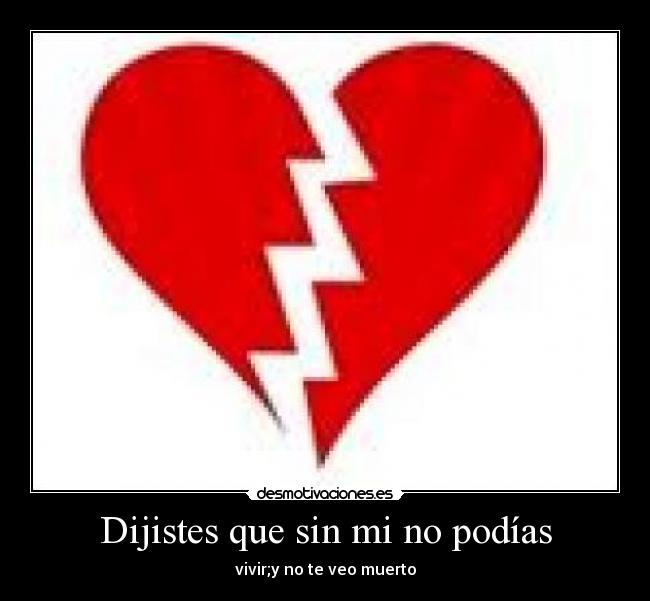 Dijistes que sin mi no podías -