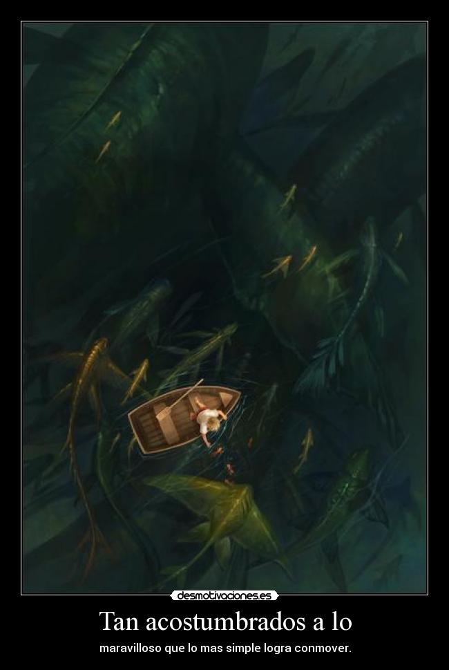 Tan acostumbrados a lo - maravilloso que lo mas simple logra conmover.