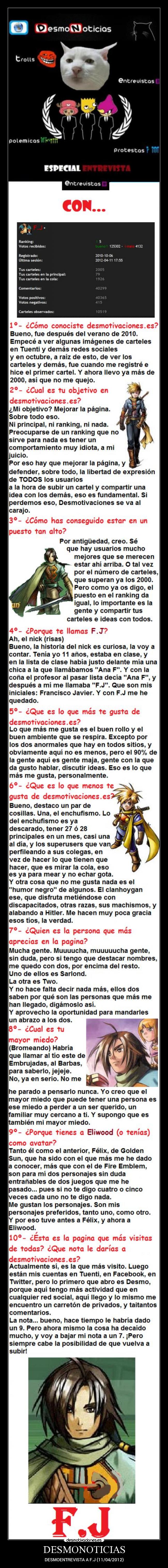 DESMONOTICIAS - DESMOENTREVISTA A F.J (11/04/2012)