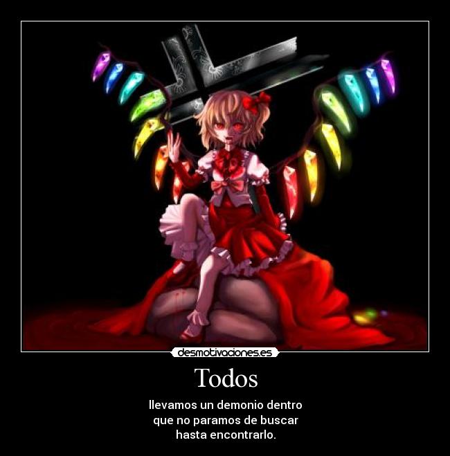 carteles touhou flandre frases desmotivaciones