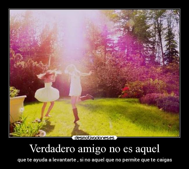 Verdadero amigo no es aquel -