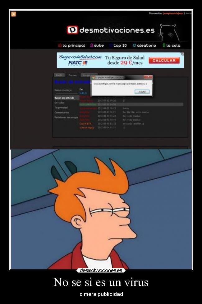 No se si es un virus - o mera publicidad