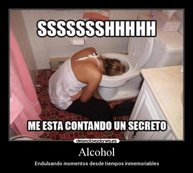 carteles alcohol mujeres secreto desmotivaciones