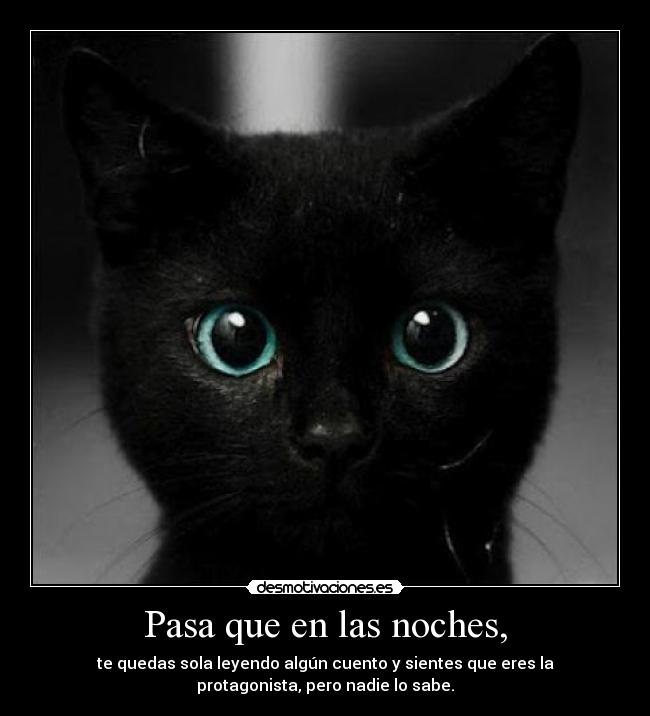 Pasa que en las noches, - te quedas sola leyendo algún cuento y sientes que eres la
protagonista, pero nadie lo sabe.