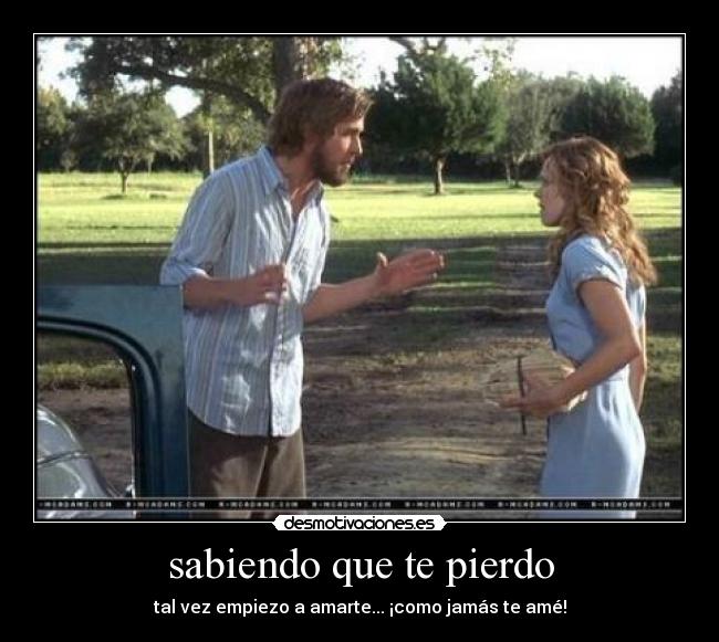 sabiendo que te pierdo -