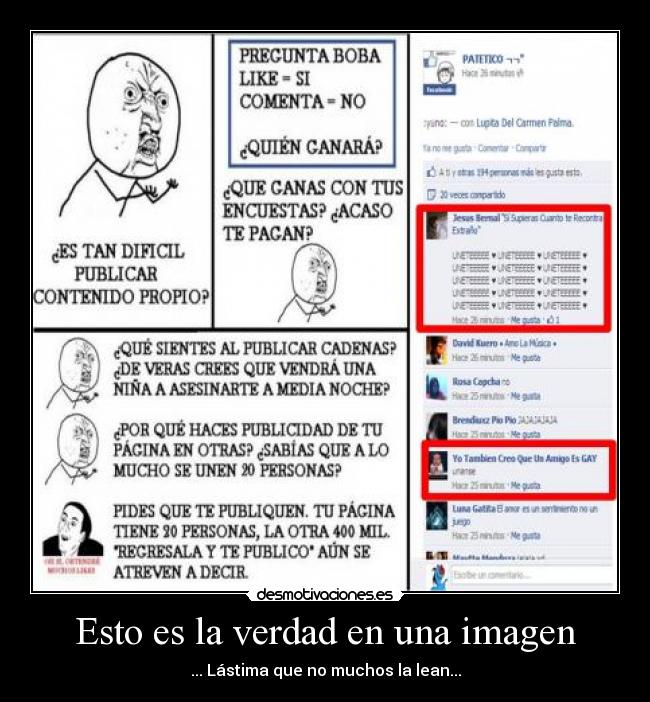 Esto es la verdad en una imagen - ... Lástima que no muchos la lean...