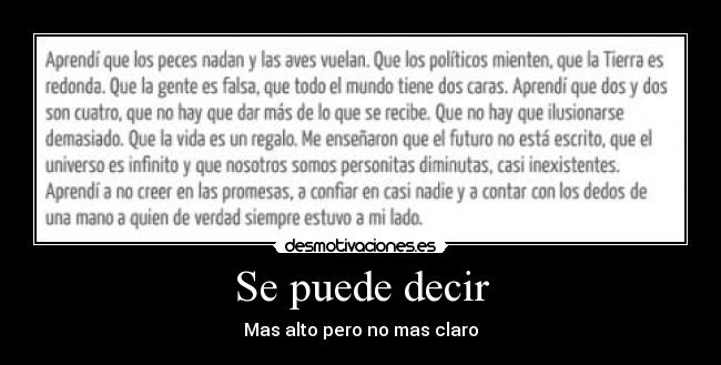 Se puede decir - 